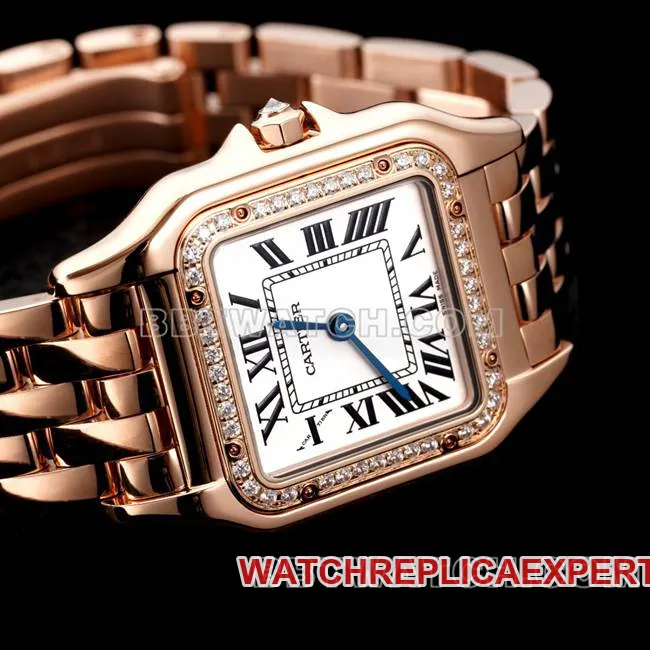 1:1replica watch cheetah BBa factory Cartierrose goldwhite dialdiamond bezelsteel braceletquartzcaseback live photo