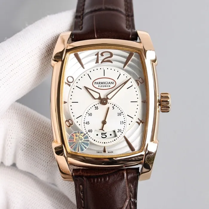 Top-tier watch Parmigiani Fleurier men's gold plate KALPA series fully automatic movementleather strap watch clasp picture