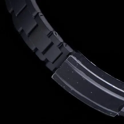 Rolextop-tier watch men's black dialsteel braceletSubmariner series mechanical watch detail shots
