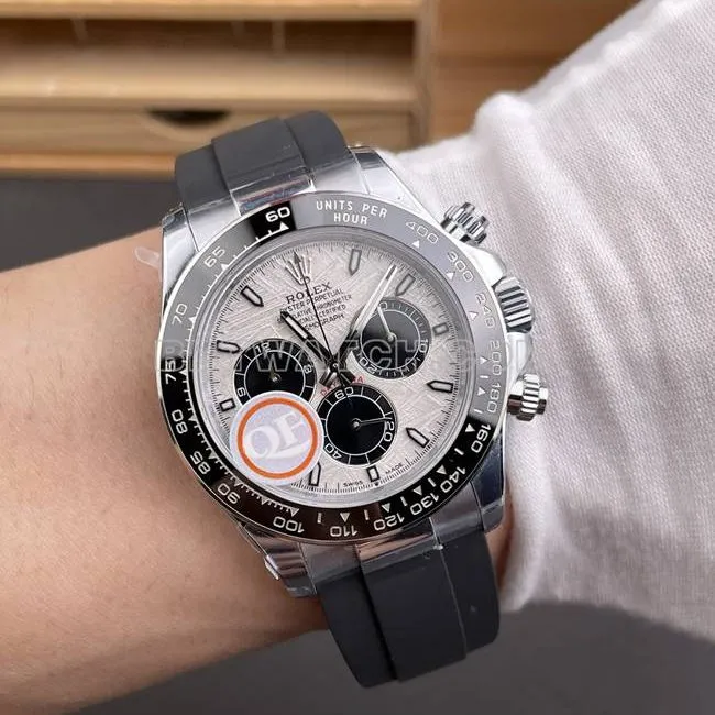 1:1replica watch QF factory DaytonaRolex silver gray plate 4131 mechanical wear live photos