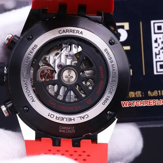 xf factory TAG Heuer watch Carrera racing chronograph stopwatch side view