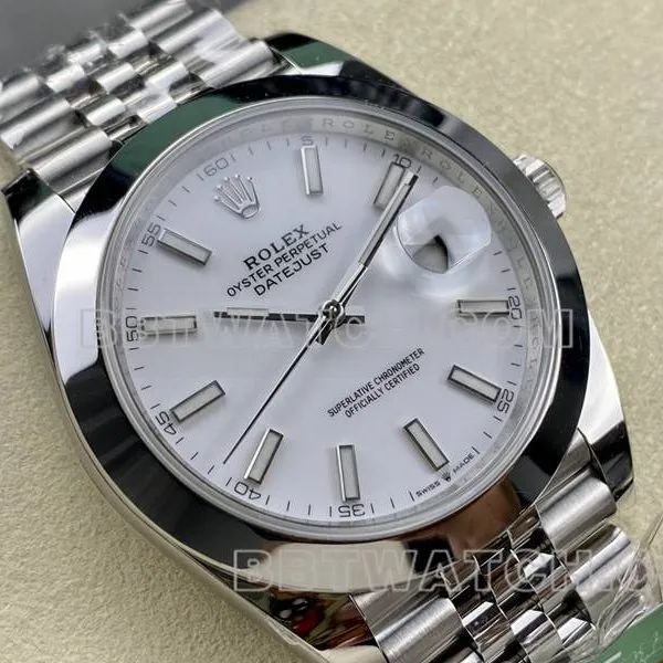 Rolex1:1replica watch ARF Factory log 41mm aperture white dial3235steel bracelet model braceletlive photos
