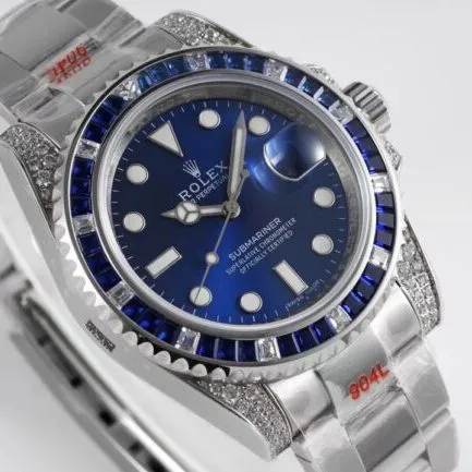 top-tierRolexsuper cloneGMT-Master type II watch back diamond customized version luxury sparkling classic trend front view