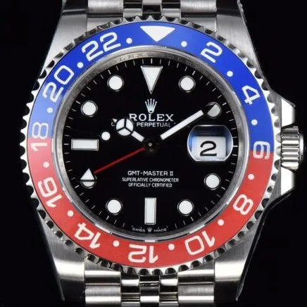 top-tier replicaＶblack dialRolexGMT-Master full series watch side view