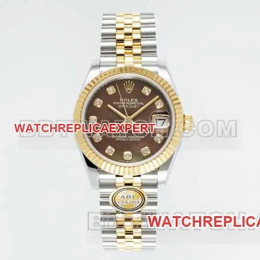 ARF FactoryRolex log top-tier 1:1high-quality black mother-of-pearl plate 31mm gold five-grid chain link 278273side live photo