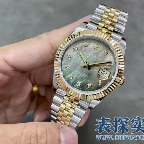 GMRolextop-tiersuper clonegreen dialDatejust41mm watch_How much does it cost_Pictures_How is the workmanship? Side view