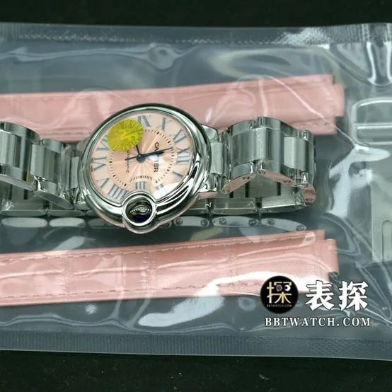 AF FactoryCartier blue balloon top-tier 1:1super watch ladies pink dial blue needle steel bracelet model pictures and prices clasplive photos