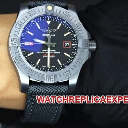 ZF Factorytop-tier watch Breitling Blackbird Scout V2 version men's blue dial nylon strap watch front view