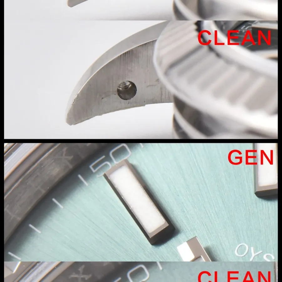 C Factory Log Green True and Fake Comparison Evaluation Rolextop-tier Table LOGO Comparison Chart