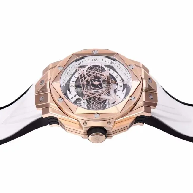 top-tiersuper cloneBBF white steel extreme HUBLOTHublot watch new II tattoo second generation watch front view