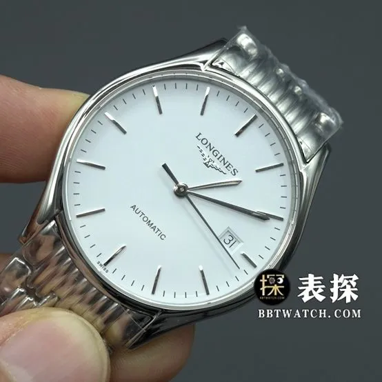 GK factory Longines top-tier watch white dial silver needle steel bracelet model picture and price front live photo