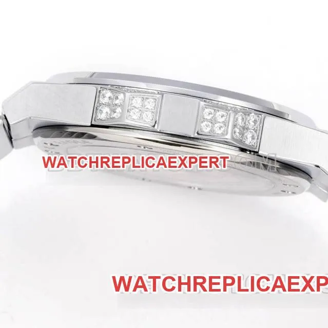 Chopard1:1replica watch GH factory Xueshan Aoyi 41mm pavé diamond steel bracelet caseback live photo