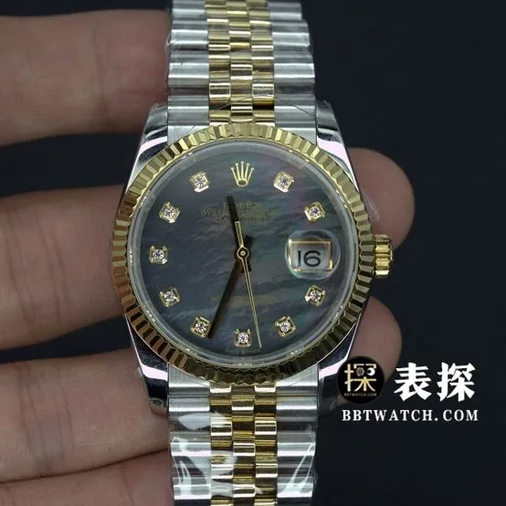 BP factory Rolex Datejust watch dark green shell surface steel bracelet model pictures and prices front live photo