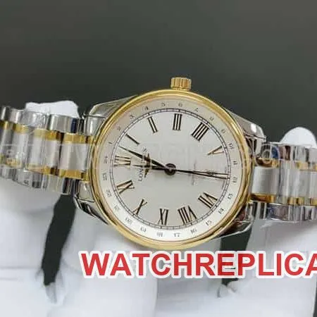TW factory Longines watchmaking tradition 1:1super clonesilver dial gold steel braceletL2.844.6.71.2front live photo