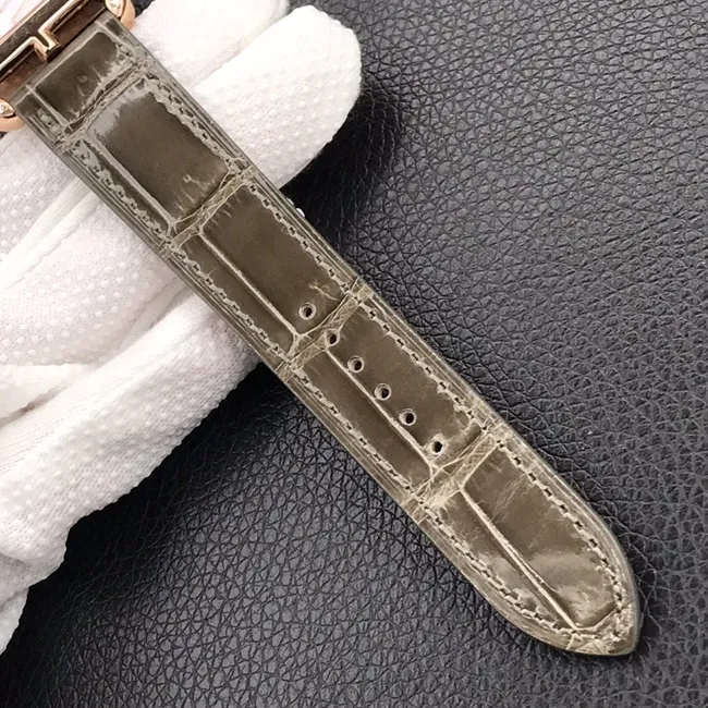 YF factory top collectible watches Hermes women's white disk brown belt square steel belt quartz watch buckle figure