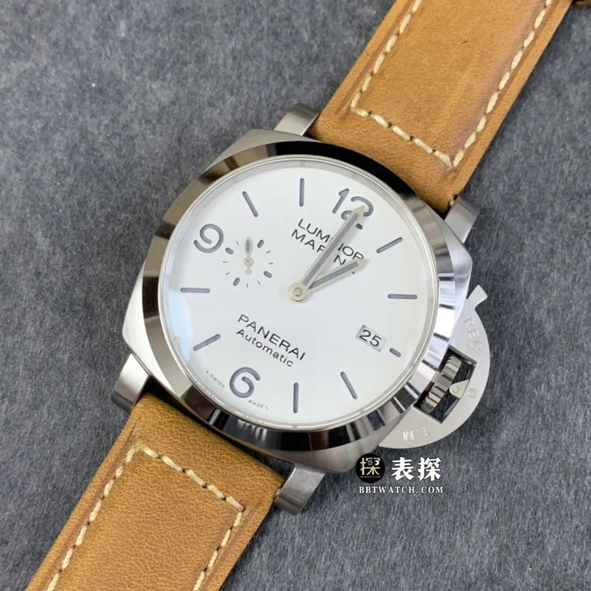 TTF factory Panerai Lumino watch men's white dialleather strap model pictures and prices braceletlive photos