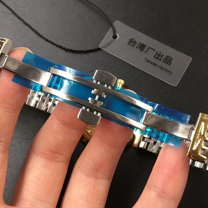 top-tier watch Longines couple white dial gold belt Jialan series steel braceletquartz watch side view