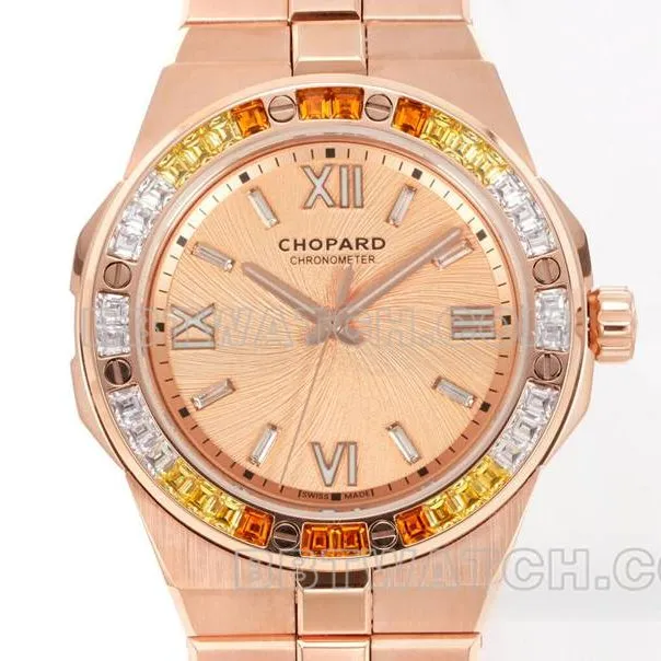Chopard watch GH factory snow mountain proud wing 41mm rose gold plate sapphire crystal circle steel bracelet model bracelet live photos