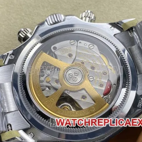 1:1replica watch UFO factory DaytonaRolex ice blue diamond 4131 mechanical caseback live photo