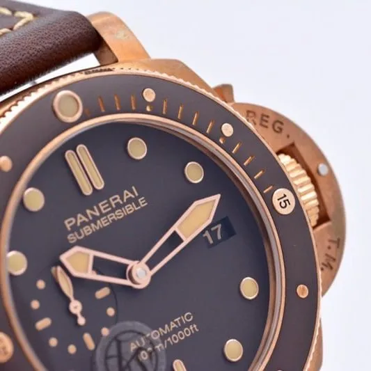 VStop-tier Paneraibronze king PAM968 diameter 47MM men's tough guy watch front view