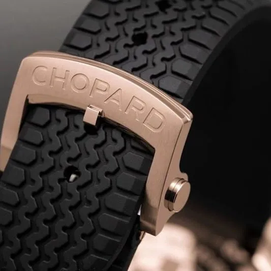 watch ChopardV7 factory racing series rose goldblack dial boutique men's mechanical watch detail shots