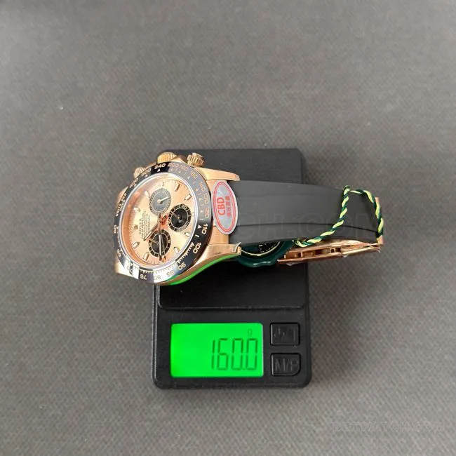 1:1replica watch CBD factory DaytonaRolexrose gold shell rose gold plate 4130clasplive photos