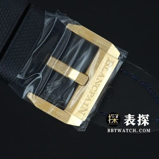 Blancpain Fifty Fathoms top-tier watch men's blue dial gold needle leather strap model pictures and prices wearing live photos