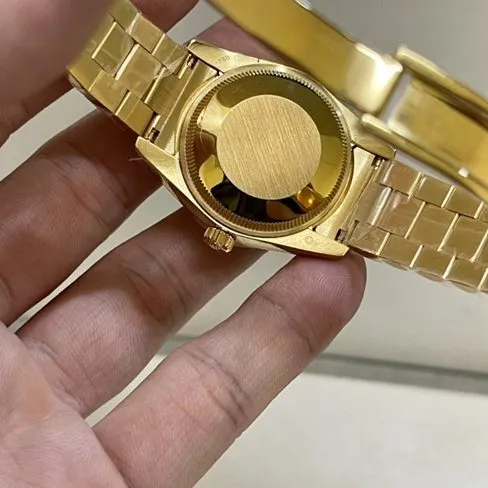 Top-tier watch Rolex women's gold steel bracelet South African real diamond Datejust 31mm watch front view