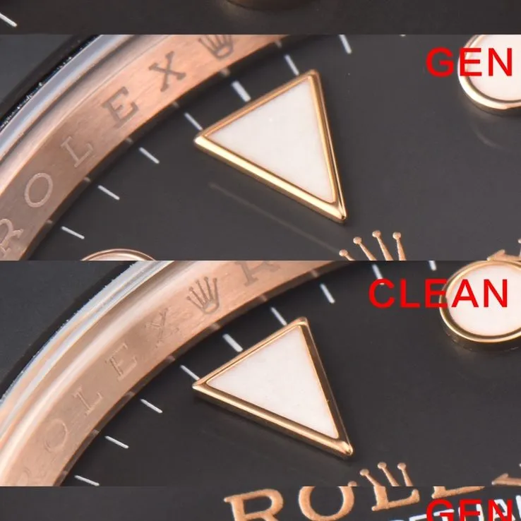 C factory yacht master type rose gold genuine and fake comparison evaluation Rolextop-tier table bezel comparison chart