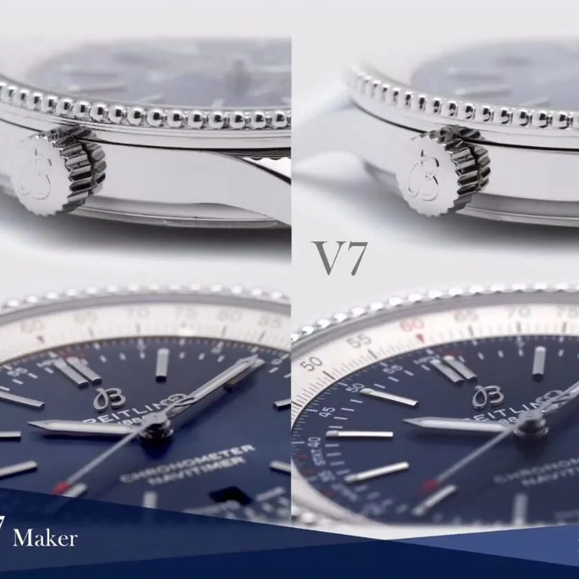 V7 factory Breitlingtop-tier watch aviation chronographblue dialA173262 true and false comparison evaluation appearance live photos
