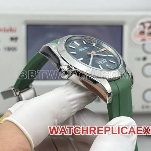 collectible watch magnetic type VS FactoryRolexgreen dial green rubber model side live photo