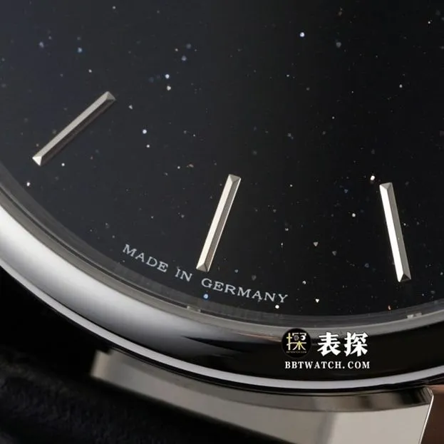 F8 Saxon Lange watch men's black aventurine plate leather strap model clasplive photos
