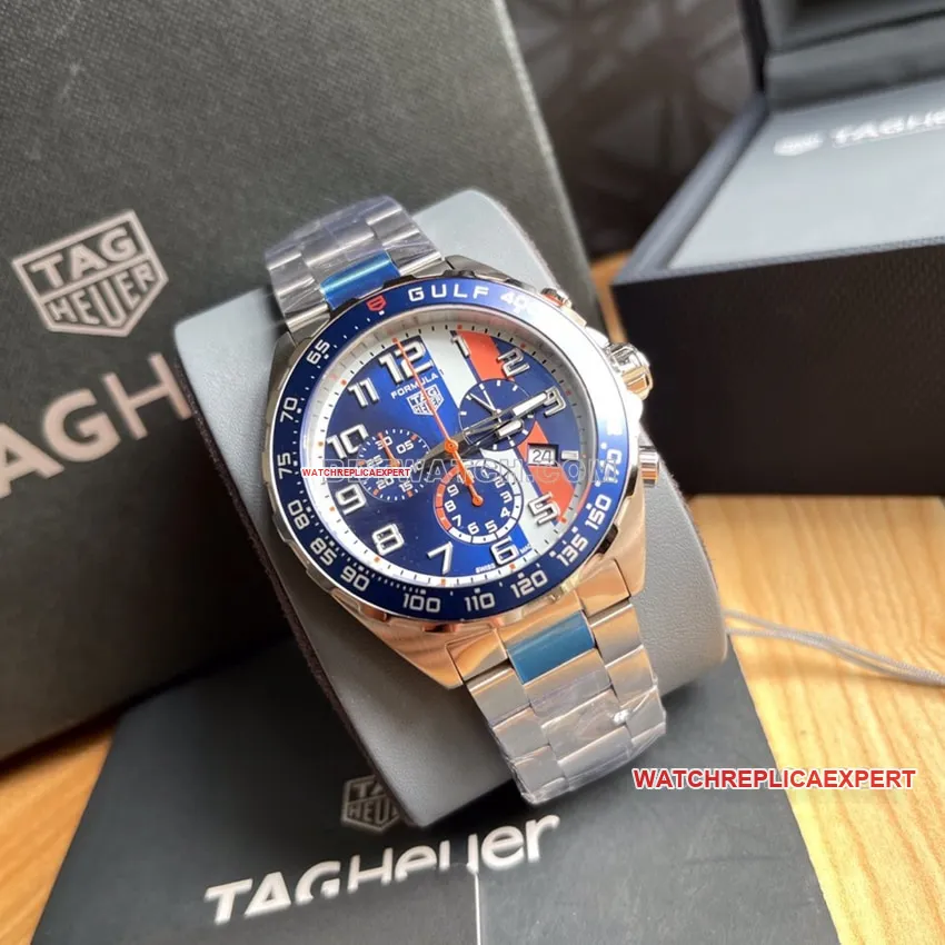 TAG Heuer F1top-tier 1:1super cloneblue dialsteel bracelet CAZ101caseback live photo