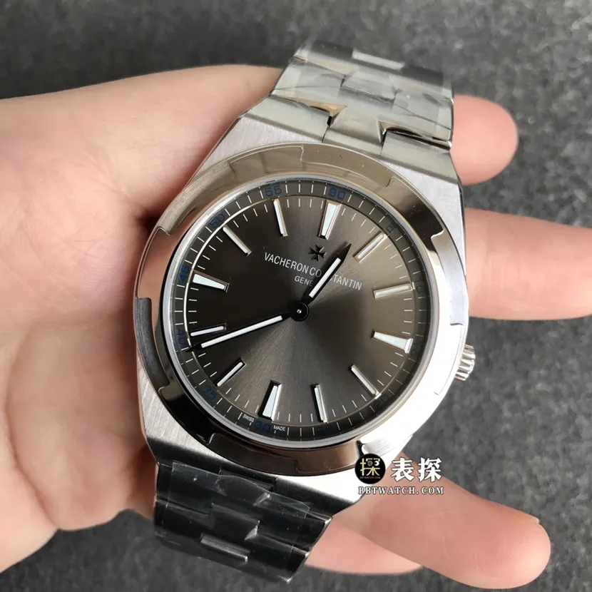 XF factory Vacheron Constantin 2000Vtop-tier high-quality watch men's dark gray plate steel bracelet model pictures and prices caseback live photo