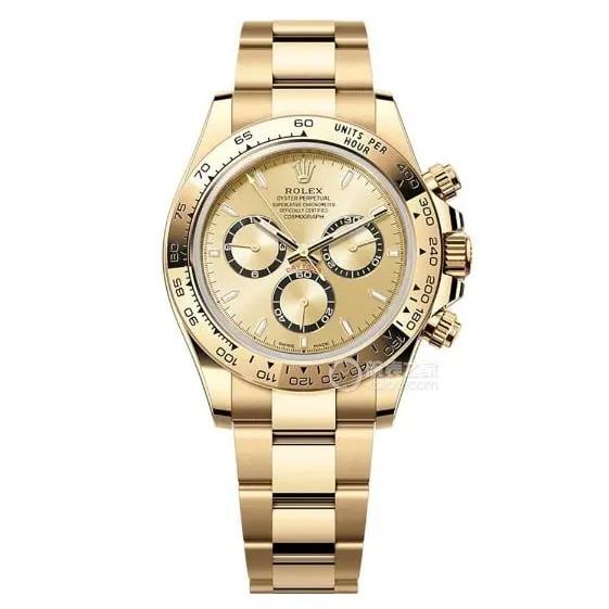 Clean FactoryRolexDaytonatop-tier gold plate all gold steel bracelet model 126508caseback live photo