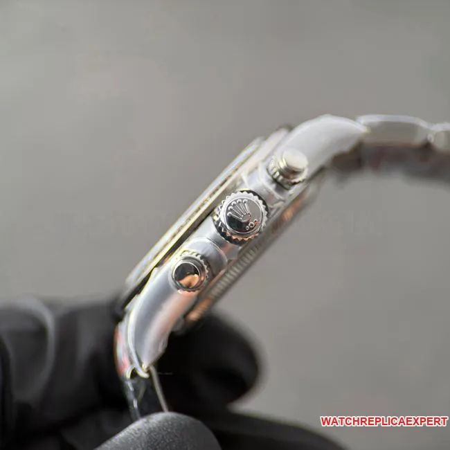 CBD Factory Daytona1:1replica watch Rolexwhite gold Le Mans black dial4132caseback live photo