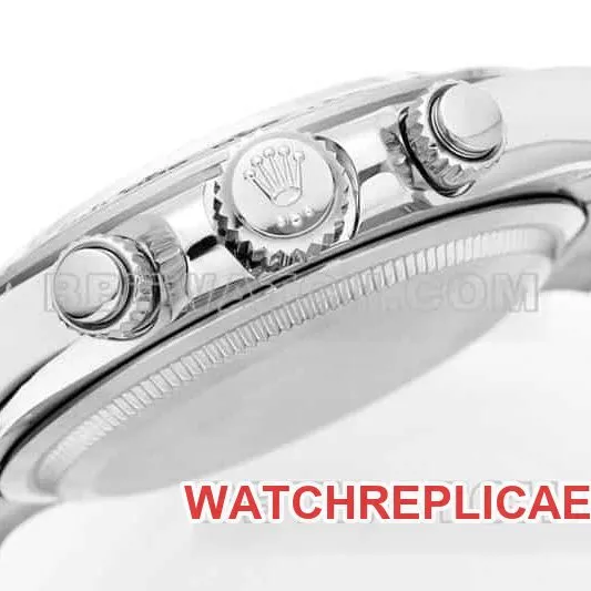 APS factory Rolex Daytona1:1top-tier replicablue dialsteel bracelet model 116509side live photo