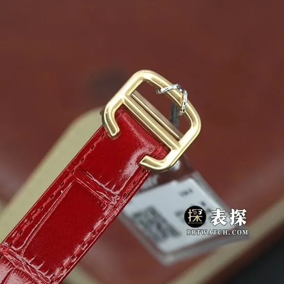 K3 blue balloon Cartier1:1replica watch silver dial ring diamond leather strap model WJBB0034caseback live photo