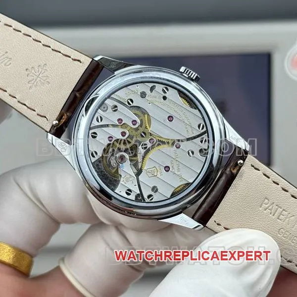 Patek Philippetop-tier watch SDF factory classic rose gold plate 39mmleather strap model side live photo