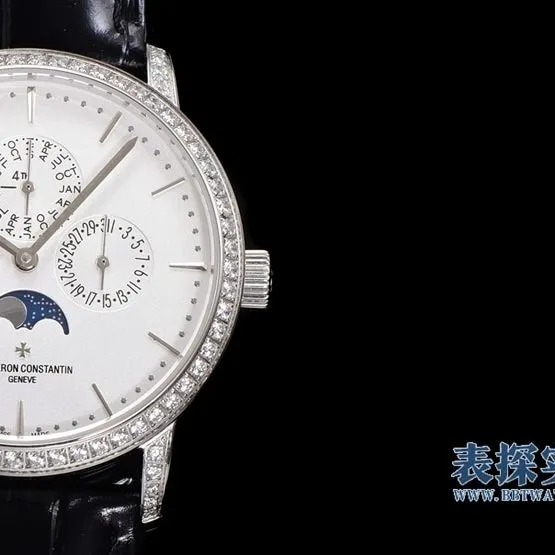 top-tiersuper cloneVacheron Constantin heritage series white steel perpetual calendar men's mechanical watch side