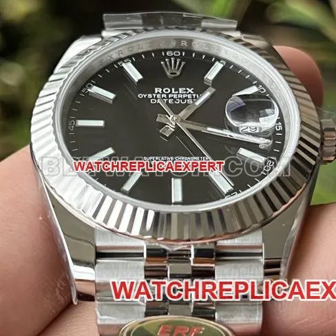 1:1replica watch ERF factory log Rolexblack dial3235 mechanical 41mmbraceletlive photos