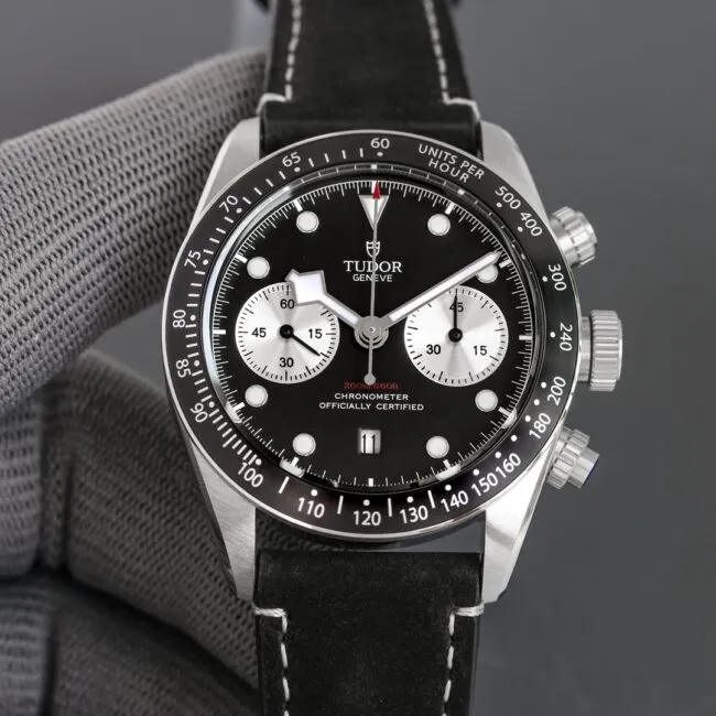 top-tier replicaTW Tudor's latest Biwan chronograph stainless steel men's watch front view