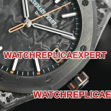 collectible watch Royal OakDiW factory Audemars Piguet carbon fiber orange needle 15500side live photo