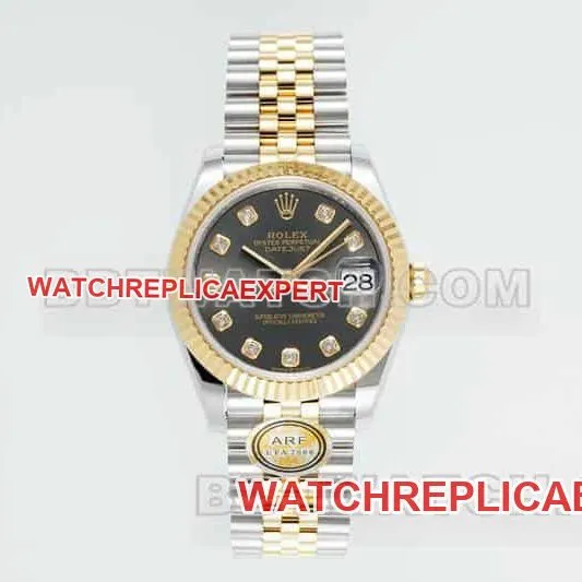 ARF FactoryRolex log super cloneblack dial31mm gold five-lattice chain link 278273side live photo
