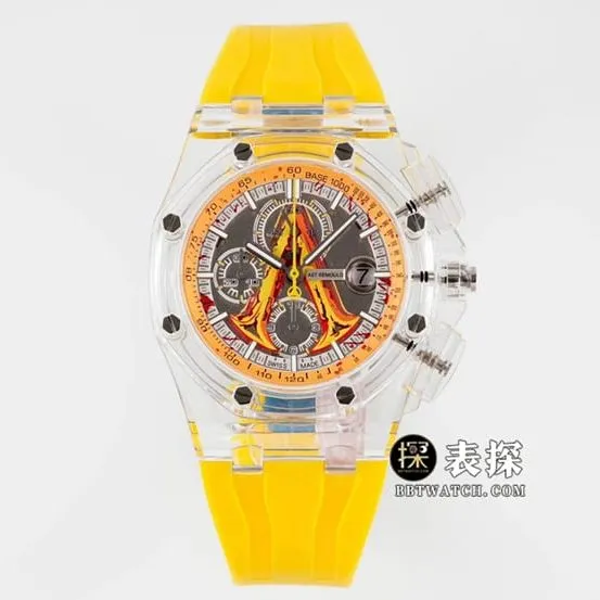 APF offshore Audemars Piguet watch The Bad Guys Warrior Sunshine Yellow Rubber Model Back Real Shot