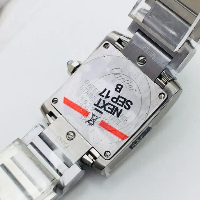 top-tiersuper cloneCartier tank series French ladies quartz watch bottom cover picture