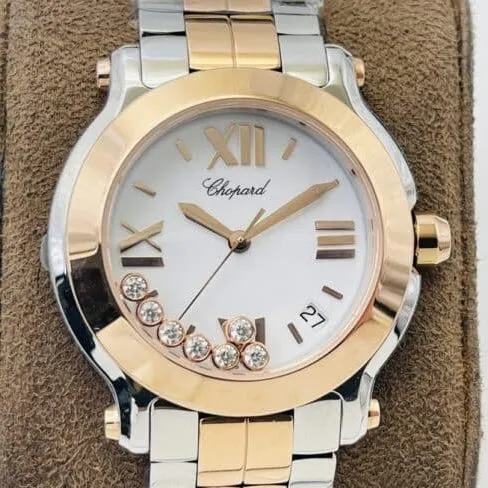 YF factory top-tier watch ChopardHAPYDIAMONDS series ladies indirect rose golddial with diamond watch movement picture