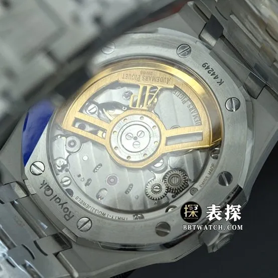 APS factory Royal OakAudemars Piguet1:1replica watch black dialsteel bracelet model 15500ST.OO.1220ST.03braceletlive photos