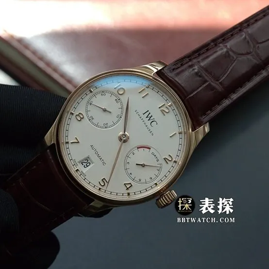 ZF Portugal IWC1:1replica watch white dialleather strap model IW500701caseback live photo