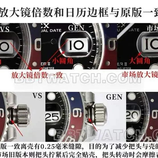 Factory C Rolextop-tier watch GMT-Master type IIPepsi bezel126710 real and fake comparison review front live photo